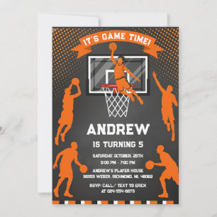 Personal Basketball Birthday Invitation Sport