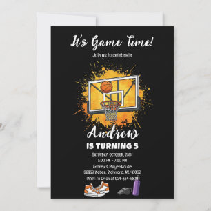 Personal Basketball Birthday Invitation Sport