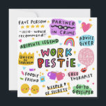 Personal Birthday Card Work Bestie Card<br><div class="desc">The "Personal Birthday Card for Work Bestie" is a special and customized card designed exclusively for your colleague or friend at work who has become much more than just a co-worker. This card is tailored to celebrate your unique work friendship and the connection you share. The card's design and message...</div>