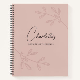 Personal Blush Pink Elegant Bullet Journal Planner