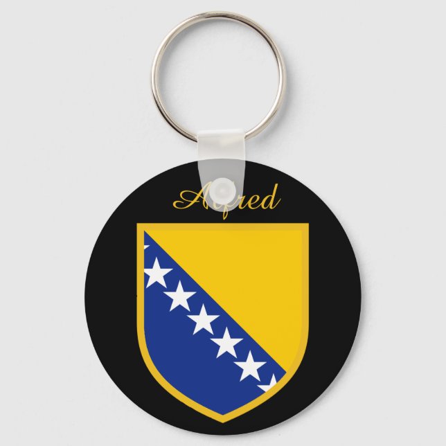 Personal Bosnia Flag Keychain (Front)