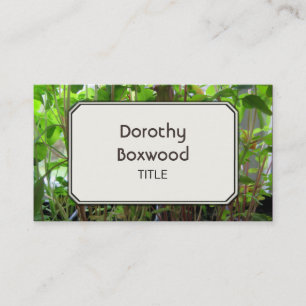 Personal Botanical Plants Seedlings Customizable Business Card