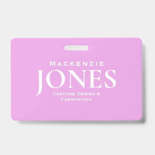 Personal Brand Logo Modern Pink Employee Badge