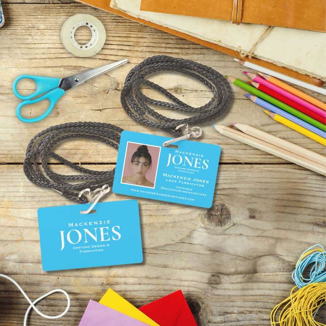 Personal Brand Logo Modern Turquoise Employee Badge (Creator Uploaded)