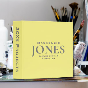 Personal Brand Name Business Logo Modern Yellow Binder