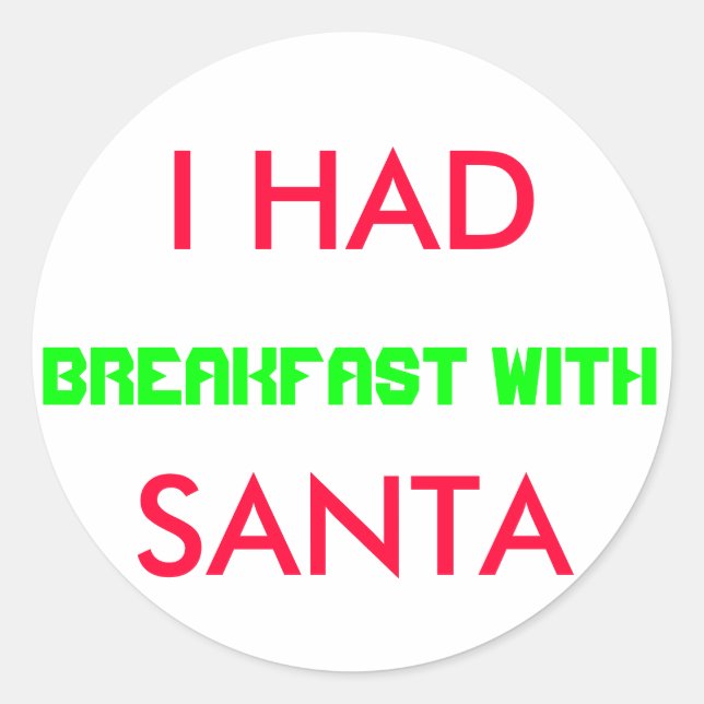 PERSONAL BREAKFAST WITH SANTA STICKER (Front)