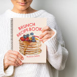 Personal Brunch Recipe Book with Illustration<br><div class="desc">Put your own recipes in this personalized recipes book! Anyone who loves to cook will love this gift! The perfect gift for someone special! Pancake illustration by Abi Isa Lee.</div>