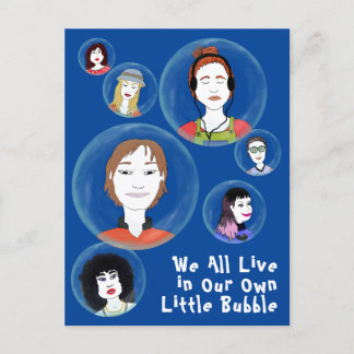 Personal Bubbles - People Postcard