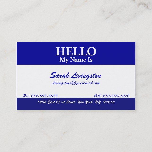 Personal Business Card 4 Template (Front)
