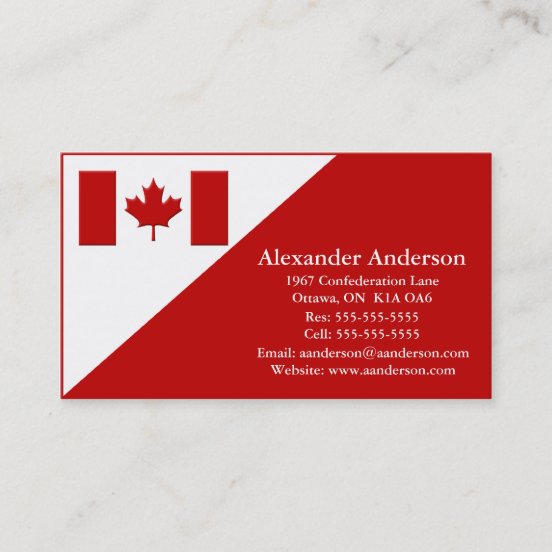 Canadian Flag Business Cards & Profile Cards Zazzle CA