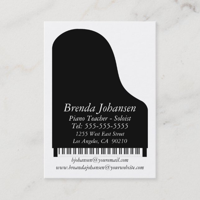 Personal - Business Card Piano (Front)