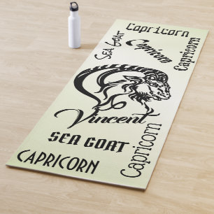 Personal Capricorn Green Zodiac Yoga Mat