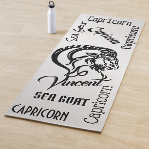 Personal Capricorn Silver Zodiac Yoga Mat