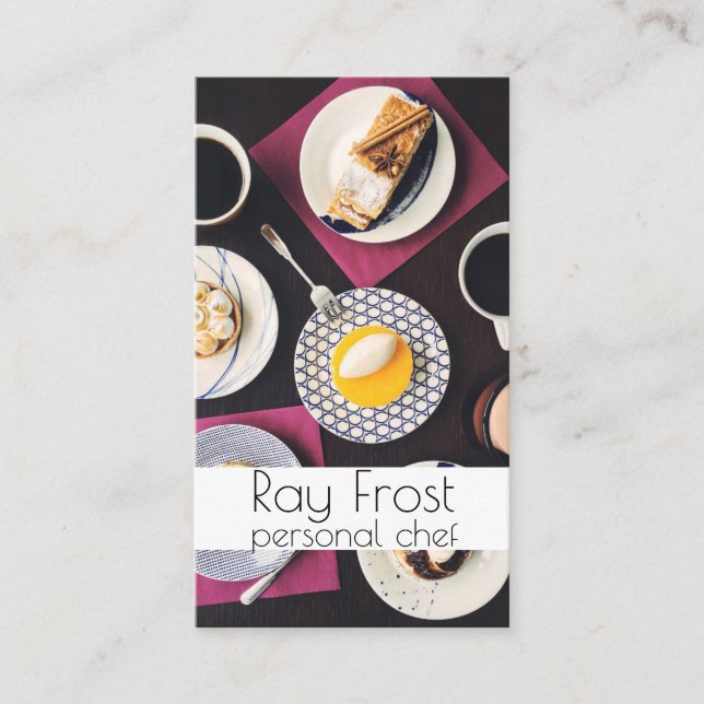 Personal Chef, Catering, Food Business Card (Front)