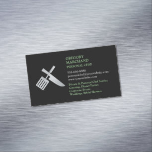 Personal Chef Catering Magnetic Business Card