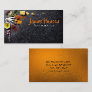 Personal Chef Catering Spices Design  Business Card