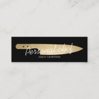 Personal chef chic gold knife minimalist catering