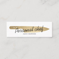 Personal chef chic gold knife minimalist catering