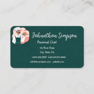 Personal Chef Cook Baker Private  Business Card