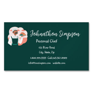 Personal Chef Cook Baker Private   Magnetic Business Card