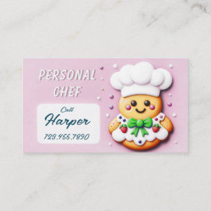 Personal chef cute cookie chef business card