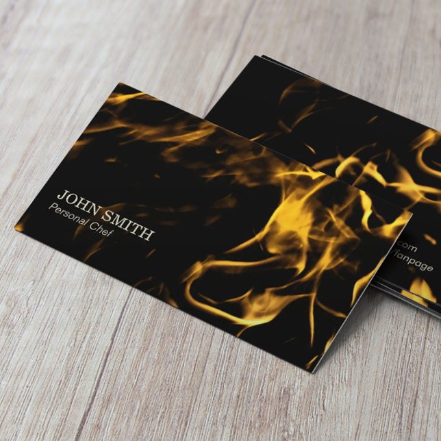Personal Chef Flaming Fire Catering Business Card (Creator Uploaded)
