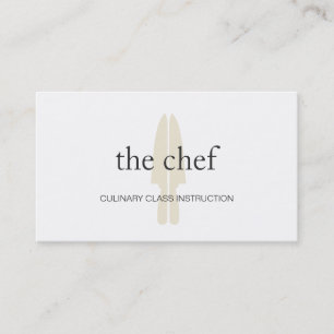 Personal Chef Knife Culinary Class Instruction Business Card