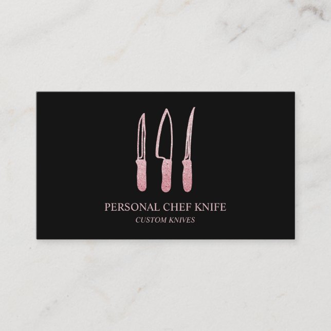 Personal Chef knife types Business Card (Front)