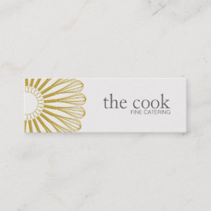 Personal Chef Logo Catering Whisk Cater Mini Business Card