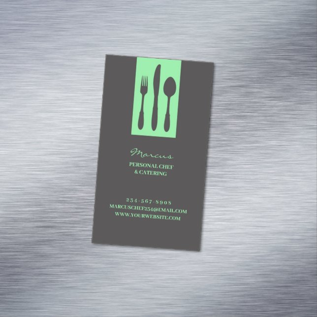 Personal Chef Magnetic Business Card (In Situ)