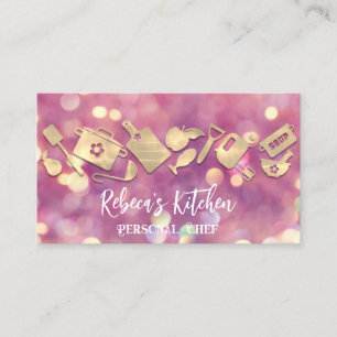 Personal Chef Restaurant Catering Logo QR Code Business Card