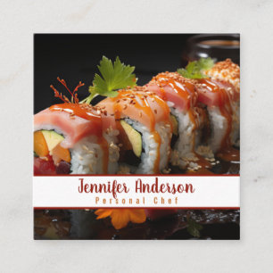 Personal Chef Sous Chef Restaurant Square Business Card