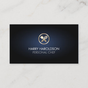Personal Chef Utensils Icon Food Service Business Card