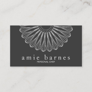 Personal Chef Whisk Logo Black Catering Business Card