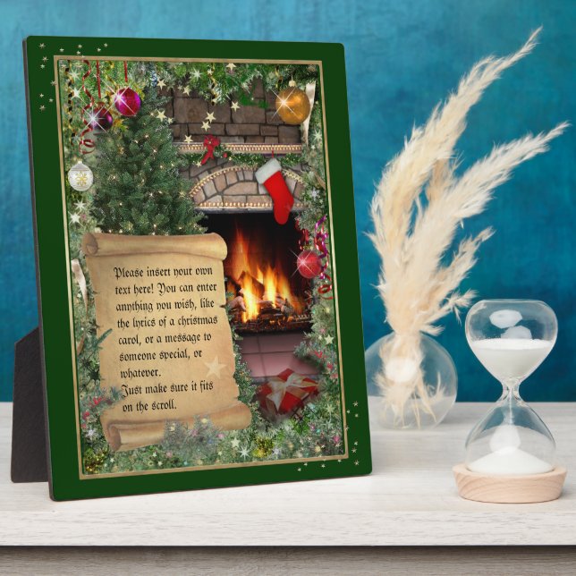 Personal Christmas Message Plaque (Side)
