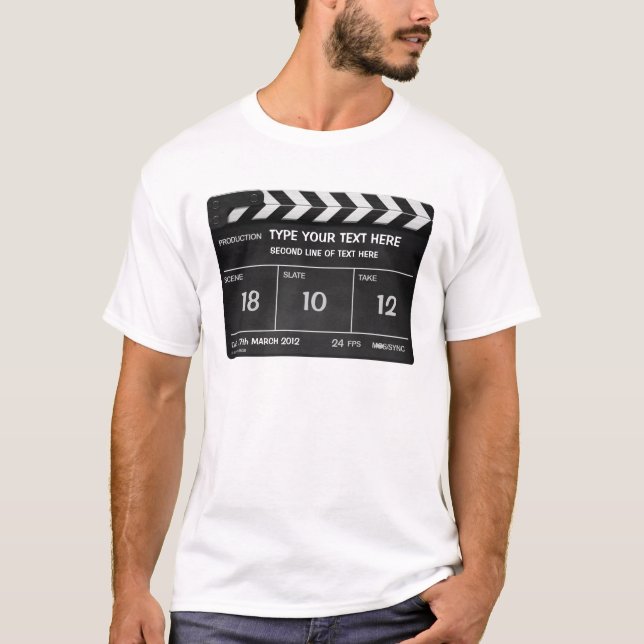 Personal Clapperboard T-Shirt. T-Shirt (Front)