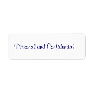 Personal Confidential Label