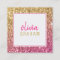 PERSONAL CONTACT bold border hot pink gold glitter