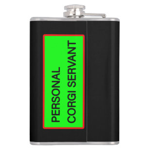 Personal Corgi Servant Hip Flask