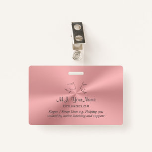 Personal Counsellor luxury pink chrome-effect Badge