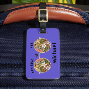 Personal Custom Fun Glasses Luggage Tag