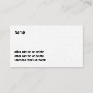 Personal Customizable - Facebook Business Card