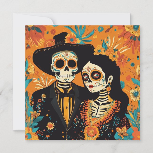 Personal Día de los Muertos Gathering Invitation (Front)