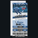 Personal Digital Hockey Ticket Birthday Decoration Invitation<br><div class="desc">Set the stage for a memorable celebration with our Personal Digital Hockey Ticket Birthday Decoration Invitation! This customizable digital invitation mimics a real hockey game ticket, featuring bold hockey-themed graphics and space for personalized details. Perfectly paired with your party decorations, it helps create a fun and cohesive hockey-themed birthday experience....</div>