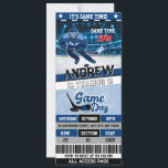 Personal Digital Hockey Ticket Birthday Decoration Invitation<br><div class="desc">Set the stage for a memorable celebration with our Personal Digital Hockey Ticket Birthday Decoration Invitation! This customizable digital invitation mimics a real hockey game ticket, featuring bold hockey-themed graphics and space for personalized details. Perfectly paired with your party decorations, it helps create a fun and cohesive hockey-themed birthday experience....</div>