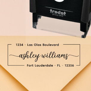 Personal Elegant Script Informal Return Address Se Self-inking Stamp