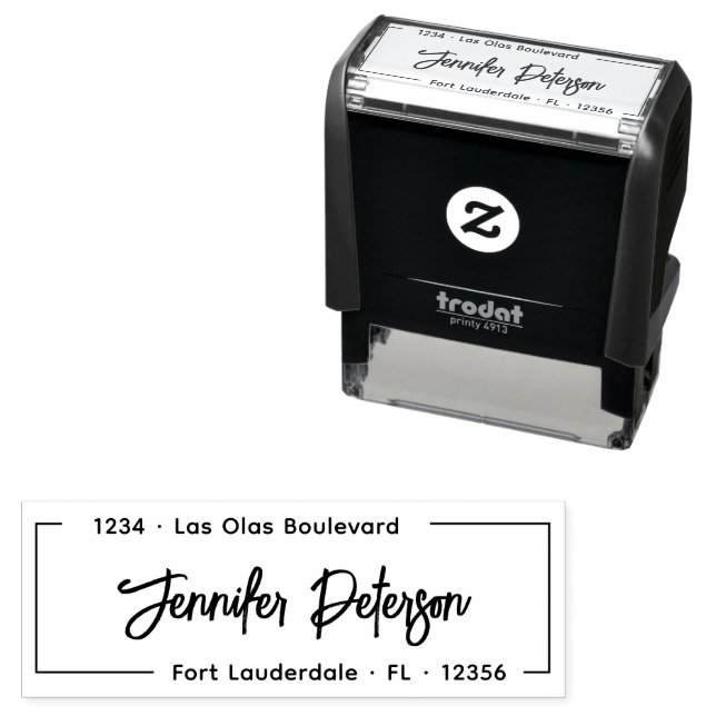 Personal Elegant Stylish Script Return Address Self-inking Stamp (In Situ)