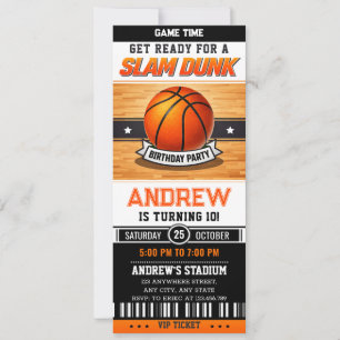 Personal Fast Break Birthday Party Invitation