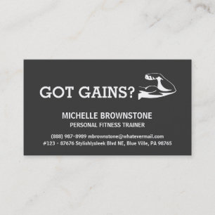Personal Fitness Health and Wellness Trainer Business Card