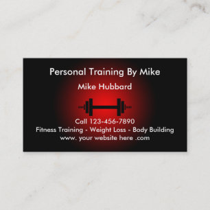 Personal Fitness Trainer Business Card